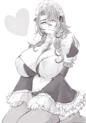 メイドさん噴乳[差分付き]