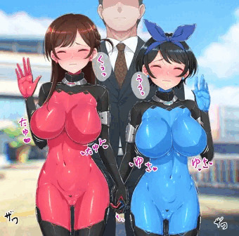 【Skeb】千鶴＆瑠夏うちの子衣装アナル調教
