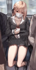 露出通学電車 朱璃愛ちゃん
