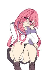 ピンク髪 メガネっ娘ちゃん