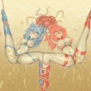 精液の沼の中で