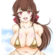 天城ちゃんも金ビキニ&パイズリ！