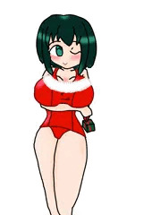 赤スク水サンタうちの娘