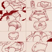 手書きパンツ３０