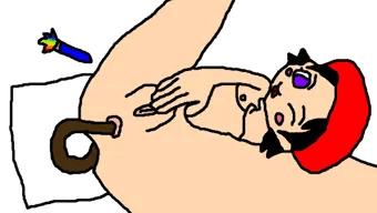 Adeleine Poops On Her Canvas