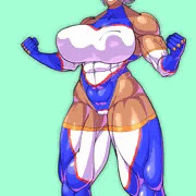 ヒーロー的な筋肉娘