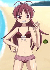ビーチでハプニング杏子