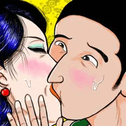 母との濃厚キス
