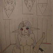 クルスとの壁一枚越し露天風呂入浴　～覗きからの制裁搾精を添えて～