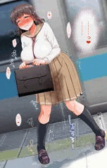 駅のホームでおもらし