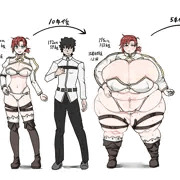 体重もスリーサイズも三桁ブーディカさん　ビフォアフ