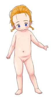練習金髪女児。