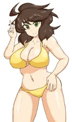 切り抜き水着