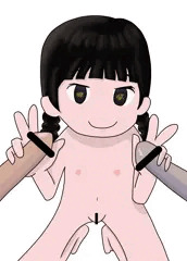 ピース手コキ