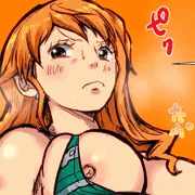 おまんちょ丸出しで恥じらうナミさん。