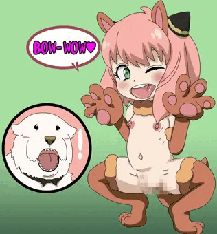 わんわん姿のアーニャ＆ボンド
