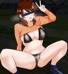 乳だしチマチョゴリみたいなセーター