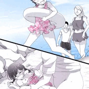 家族で海水浴！