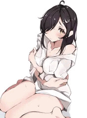 びしょ濡れになる少女