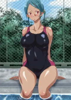 日焼け跡が可愛い巨乳後輩
