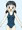 スク水オリキャラ絵（眼鏡差分あり）