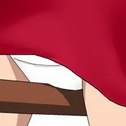 猫娘にほうき棒