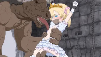 拘束された王女とミノタウロス