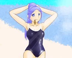 海辺の新スクール水着