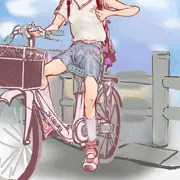 JC2、ヘルメット自転車通学中に素敵なお兄さんにサドルまたがりオナニーを教えてもらう