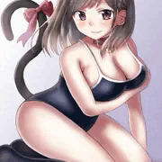 スク水と猫耳と女の子