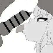 栞葉るり 犬チンポフェラ 線画
