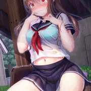 雨宿り　セーラー服