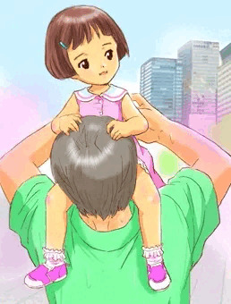 後向き肩車
