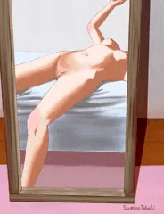 自分(裸)で絵の練習をしました