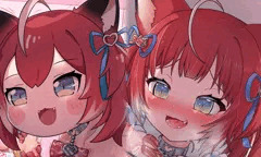 【赤見かるび】おなほんまもんとかるびの膣比べ❤️