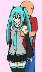 揉まれるミクさん。
