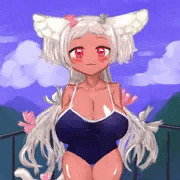 スク水猫吹けむり