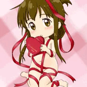 バレンタイン裸リボン電ちゃん