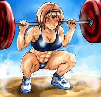 バーベルに耐え続ける