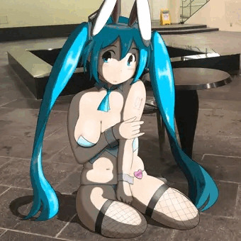 お姉さん座りバニーミク
