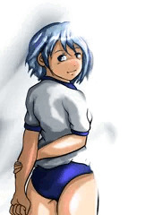 さやかの青ブルマ