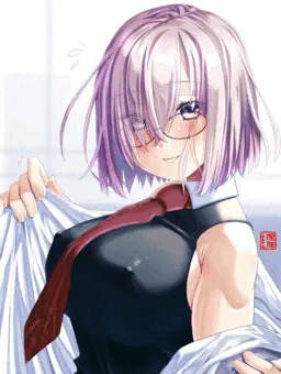 上着脱ぎマシュさん（ノーブラ）