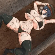 泥と女兵士
