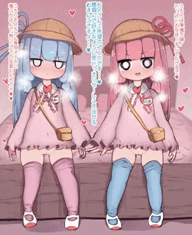 二人に園児服きてもらった