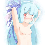 葵ちゃんが腋を描く練習に付き合ってくれました。