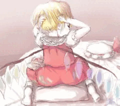 髪を縛るフランちゃん