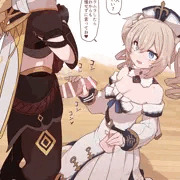 バーバラちゃんのテコキハンカチ射精