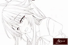 クロエちゃんとお風呂に入る前に・・・　線画