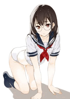 四つん這い眼鏡
