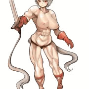 発育のいい少女剣士